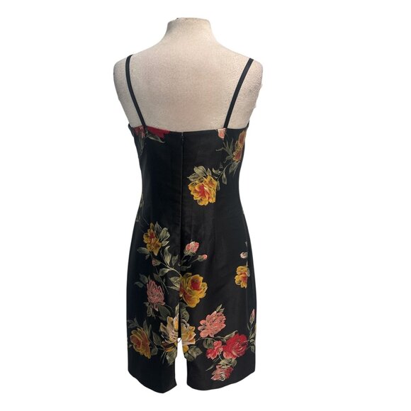 Party by JM Black Floral Slip Dress – Size 12 (USA Made) - Picture 4 of 11